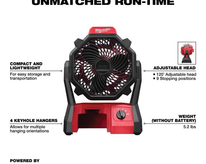 Компания Milwaukee выпустила вентиляторную установку M18™ Jobsite Fan для строительных площадок