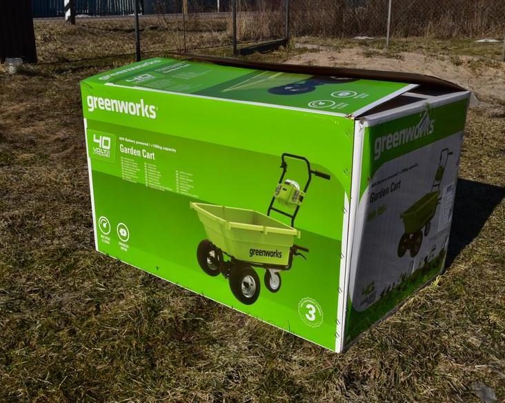 Самоходная тележка Greenworks G40GCK4: бережем спину
