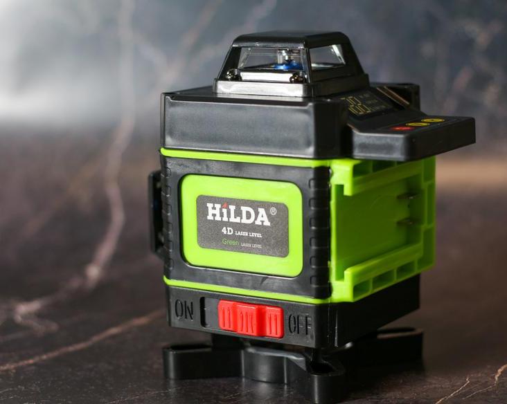 Обзор самовыравнивающегося лазерного уровня Hilda 4D 360 градусов.