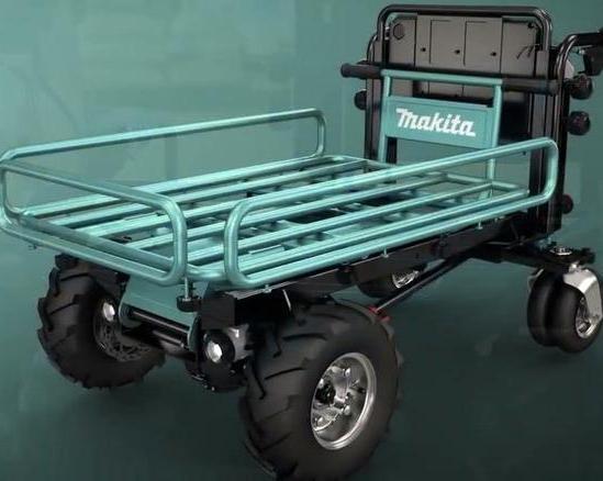 Почти электромобиль от Makita: представлена грузовая тележка CUA600D